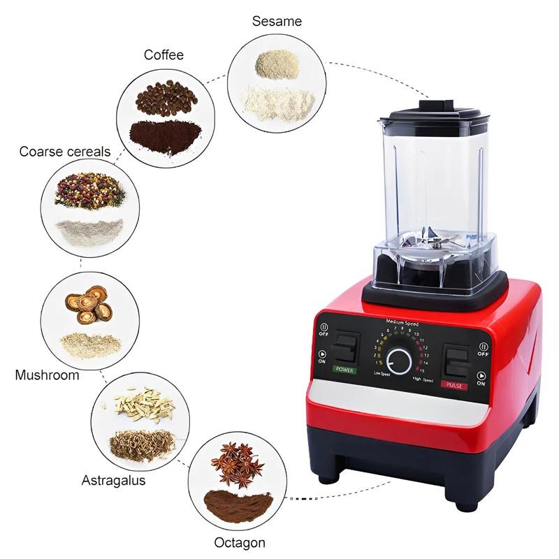 2000W Heavy Duty Commercial Juicer Kitchen Food Processor Stationary Mixer High Power Ice Smoothies Blender