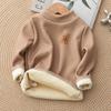 Kids' Fleece Turtleneck: Warm Long-Sleeve Top for Boys & Girls, Ideal for Autumn/Winter.