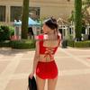 Korean Style High Waist Bikini with Chest Pad