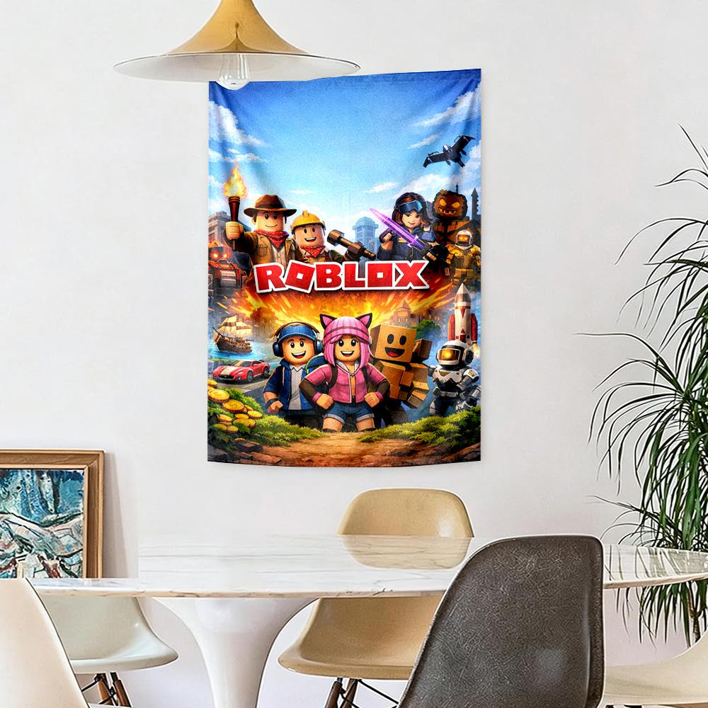 Roblox Theme Wall Decor Tapestry Art For Pet Memorial Birthdaywedding Party Backdrop Family Gift
