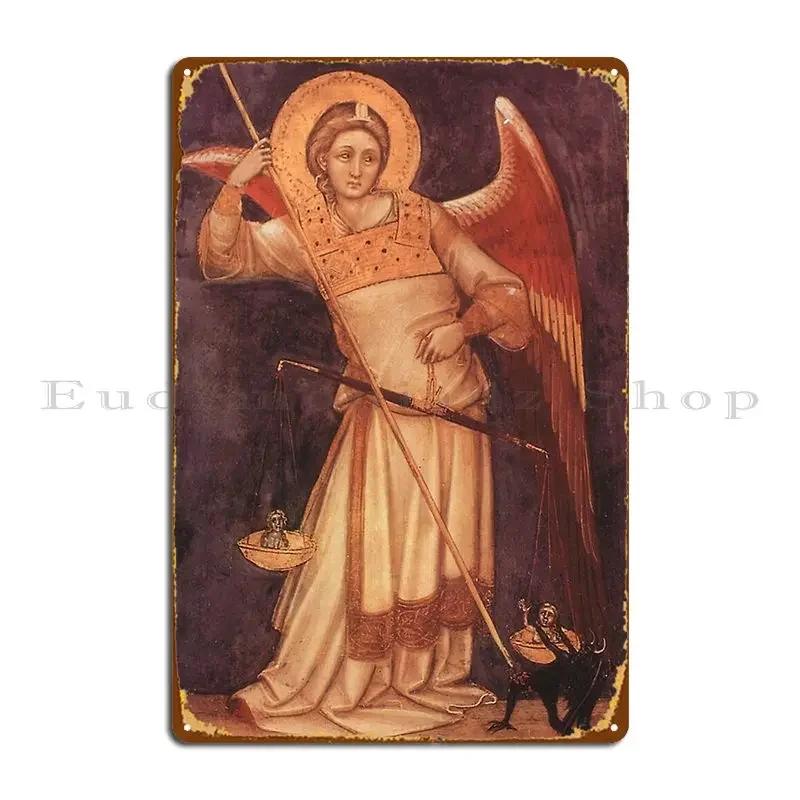St Michael The Archangel Metal Plaque Poster Mural Garage Wall Decor Character Wall Plaque Tin Sign Poster 20x30cm(7.8x11.8inch)