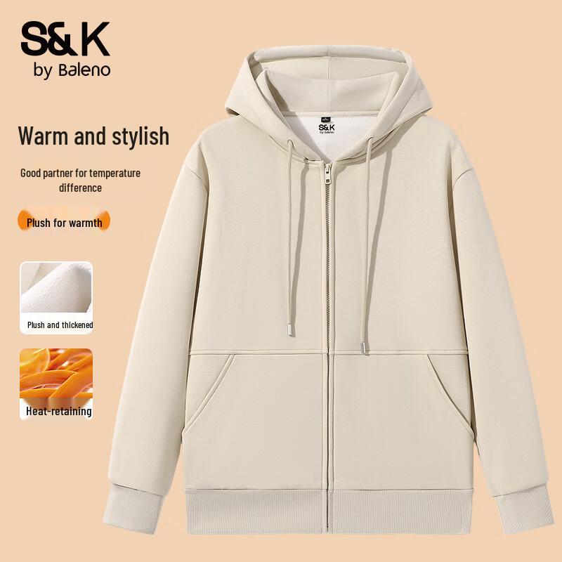 

Baleno Men s S&K Fleece Lined Hooded Cardigan M