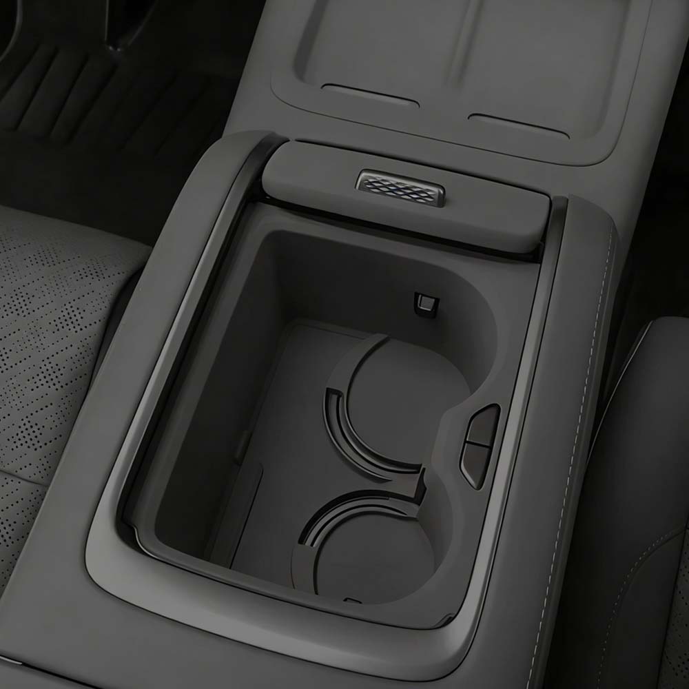Car Decoration Center Console Cup Holder Mat For ZEEKR 7X 2024-2026 Black White Grey Car Upgrade Modify A Car