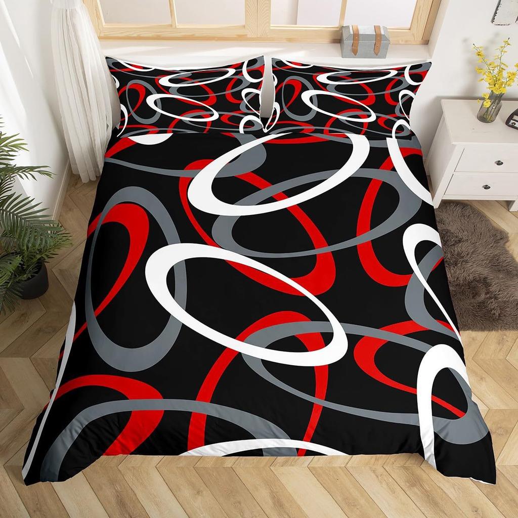 2/3pcs Bedding Set Digital Print Comfortable Duvet Cover for Home Bedroom Decoration, 1 Duvet Cover and 2pillowcase with Zippers