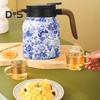 Tetera vintage con aislamiento floral de 1000 ml, mini cafetera, termo para oficina, infusor incorporado, jarra para bebidas, jarra térmica para café