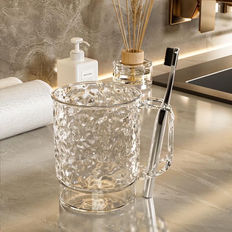 YIXI Transparent Glass Mouthwash Cup Set