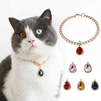 Products Puppy Accessories Adjustable Cat Jewelry Diamond Pendant Pet Pearl Collar Pearl Necklace