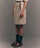 Seteo (W) Cotton Pencil Slit Skirt Natural Beige