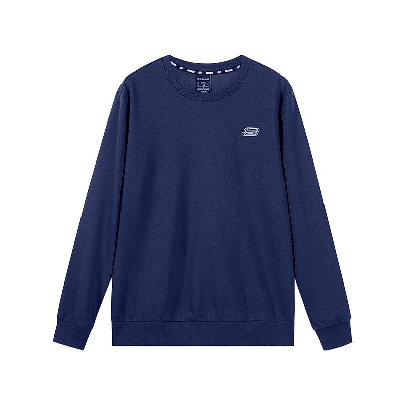 Skechers Colorful Casual Series Fashion Comfortable Versatile Soft Skin-Friendly Fleece Hoodie Unisex hoodies Medieval-Blue FHL422U130-007D L