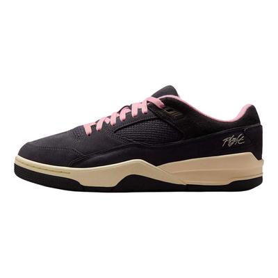 FLIGHT COURT Anti Slip Wear Resistant Low Top Vintage Basketball Shoes Men's Black Pink  HF3255-012