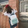 Schoolbag Japanese Contrasting Color Canvas Bag Simple Messenger Bag Campus Student Literary and Fresh Canvas Dual-purpose Backpack Backpack