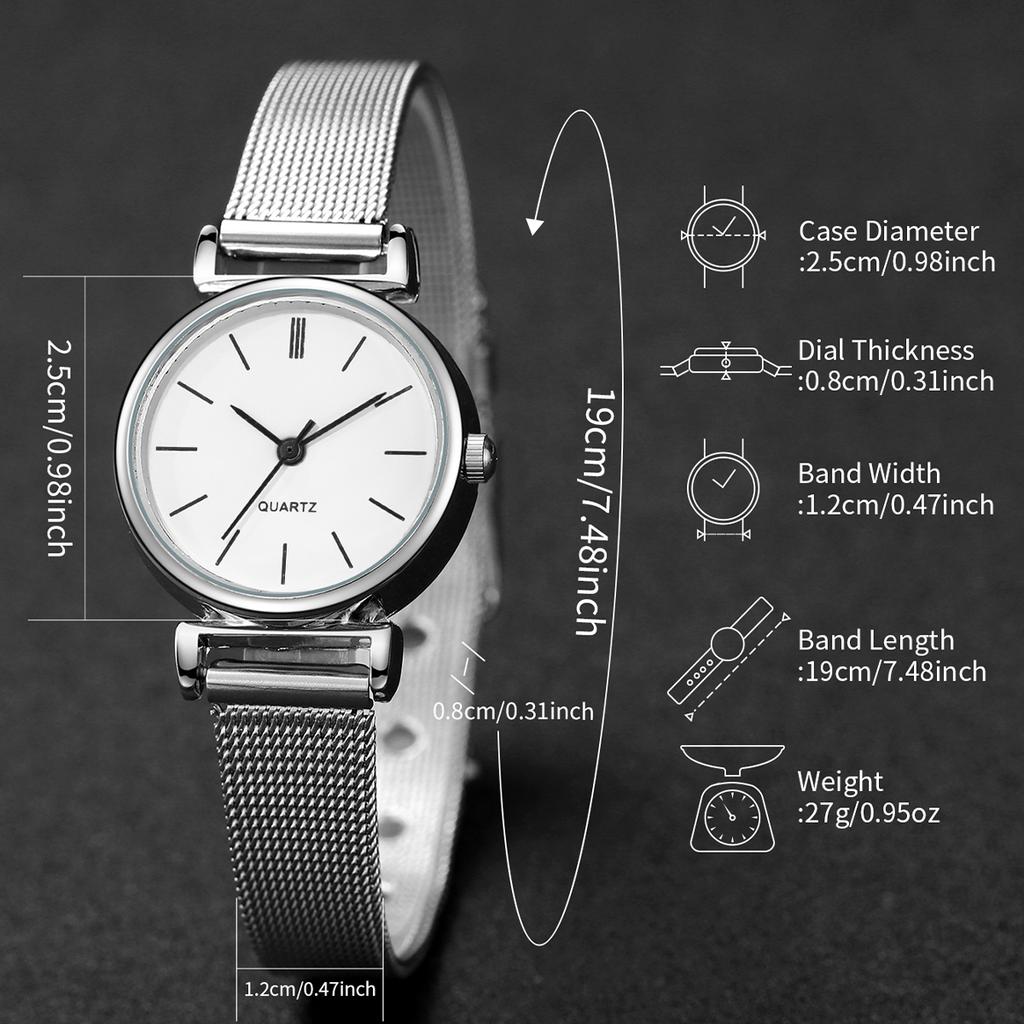 4PCS/Set Fashion Women's Watches Small Dial Ladies Quartz Watch Clock Reloj Mujer Relogio Feminino