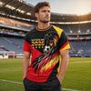 Breathable Sports T-shirt Men Soccer Fans T-shirt, German Team Football T-Shirt, 2026 World Sweat-wicking T-Shirt Tournament Cheer Tee, Stylish