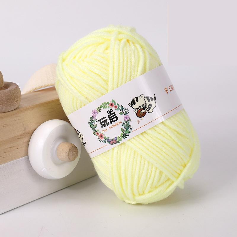 25g Milk Cotton Yarn Crochet Knitting Wool Needlework Dyed Lanas for Crochet Crafts Sweater Hat Dolls Scarf DIY Knitting Line