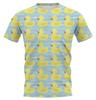 Cartoon yellow duck T-shirt 3D printing T-shirt men's and women's T-shirt short-sleeved street trend crew neck top Asian size