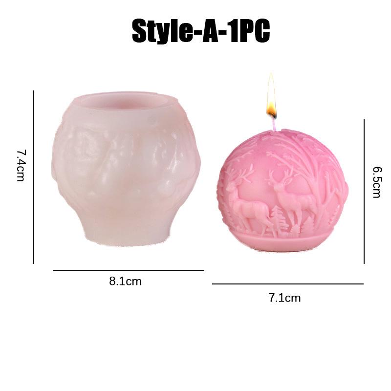 Vánoční koule Aromaterapeutická svíčka Mýdlová forma Růže Květina Dekorace na dort Vonná svíčka Forma Mýdlová forma Řemeslné pekařské nástroje