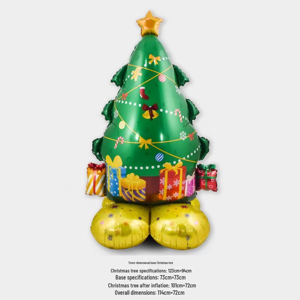 Large Christmas Tree and Santa Claus Aluminum Foil Balloons for Window Display 