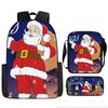 Christmas Backpack, 3D Digital Printed Backpack, Shoulder Bag, Pencil Case, Three-Piece Set