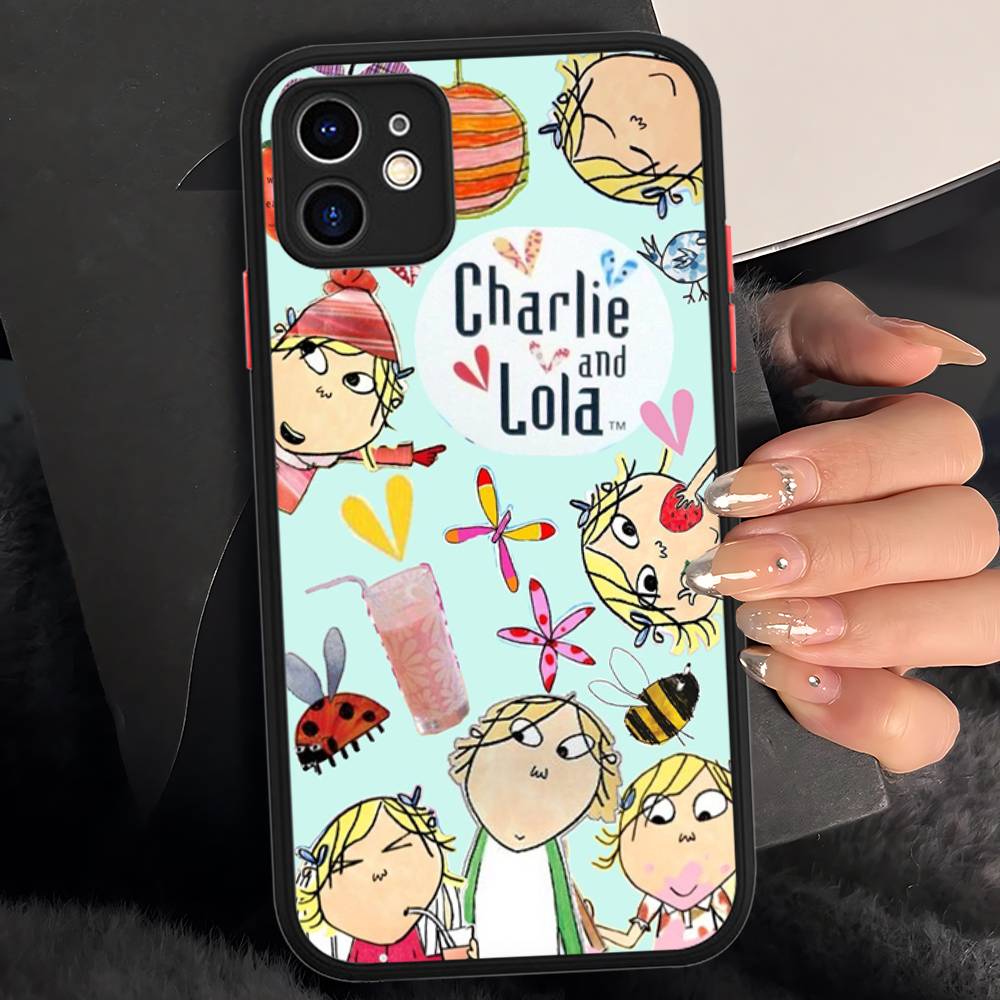 

Charlie And Lola Anime For Silicone Matte Phone Case For IPhone 16 Pro Max 15 14 13 12 11 X XS MAX iphone 15