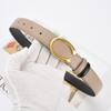 Four Seasons Available New Simplified Version Double Sided Buckle Belt Alloy Women'S Belt Fashion Versatile Leather Decorative Thin Belt