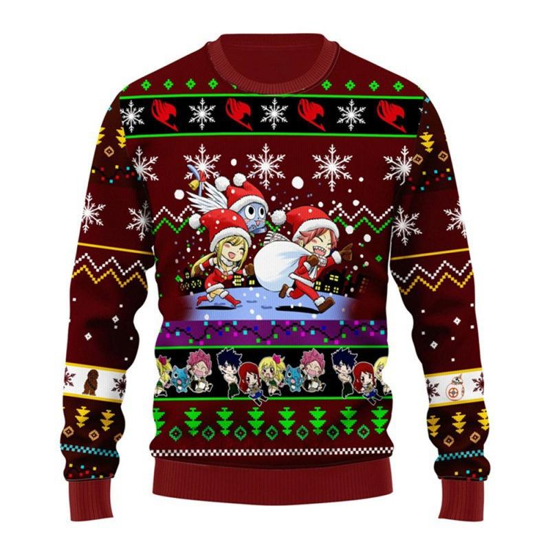 Demon Slayer 3D Print Casual Base Layer Shirt Christmas Loose Crew Neck Sweatshirt 0054