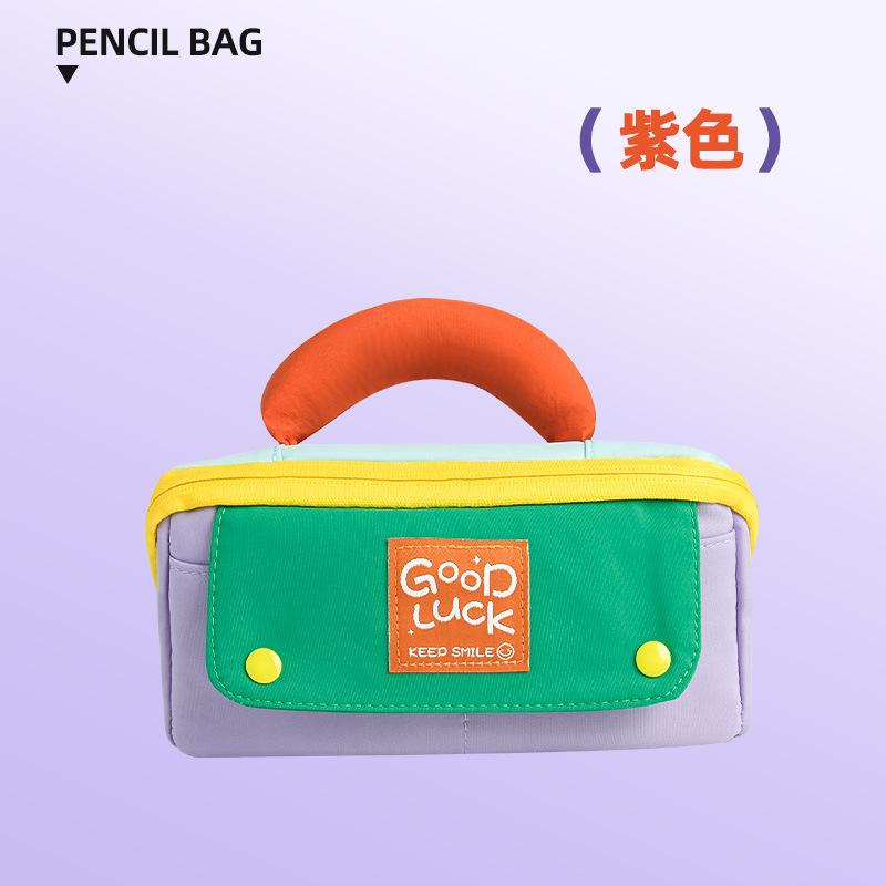 Flip Top Pencil Case Large Capacity Cartoon Cute Stationery Bag for Elementary School Kids Boys Girls Students