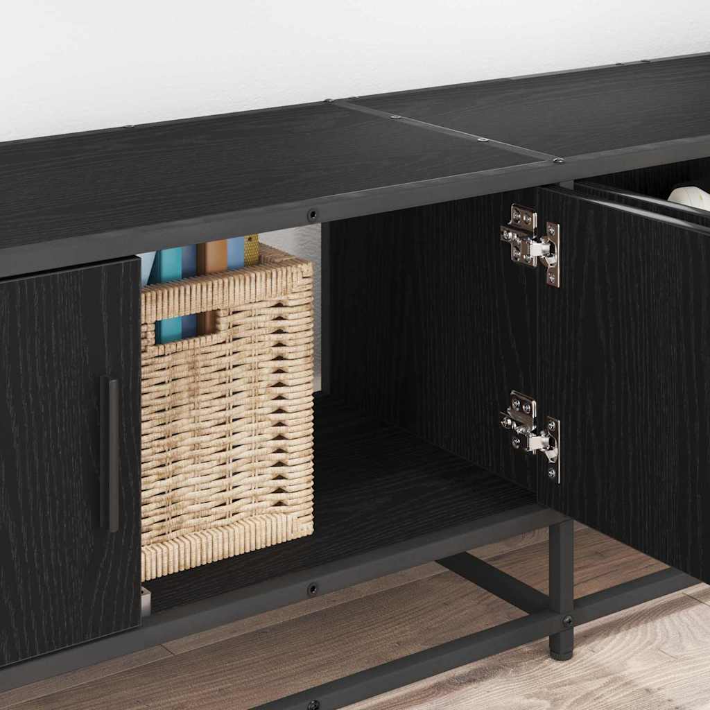 TV Units 2 Pcs Black Oak Look 210 X 35 X 41 Cm