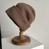 Mary Korean High-quality Wool Big Head Circumference High Elastic Wool Hat, Women's Autumn and Winter Face Small Knitted Hat