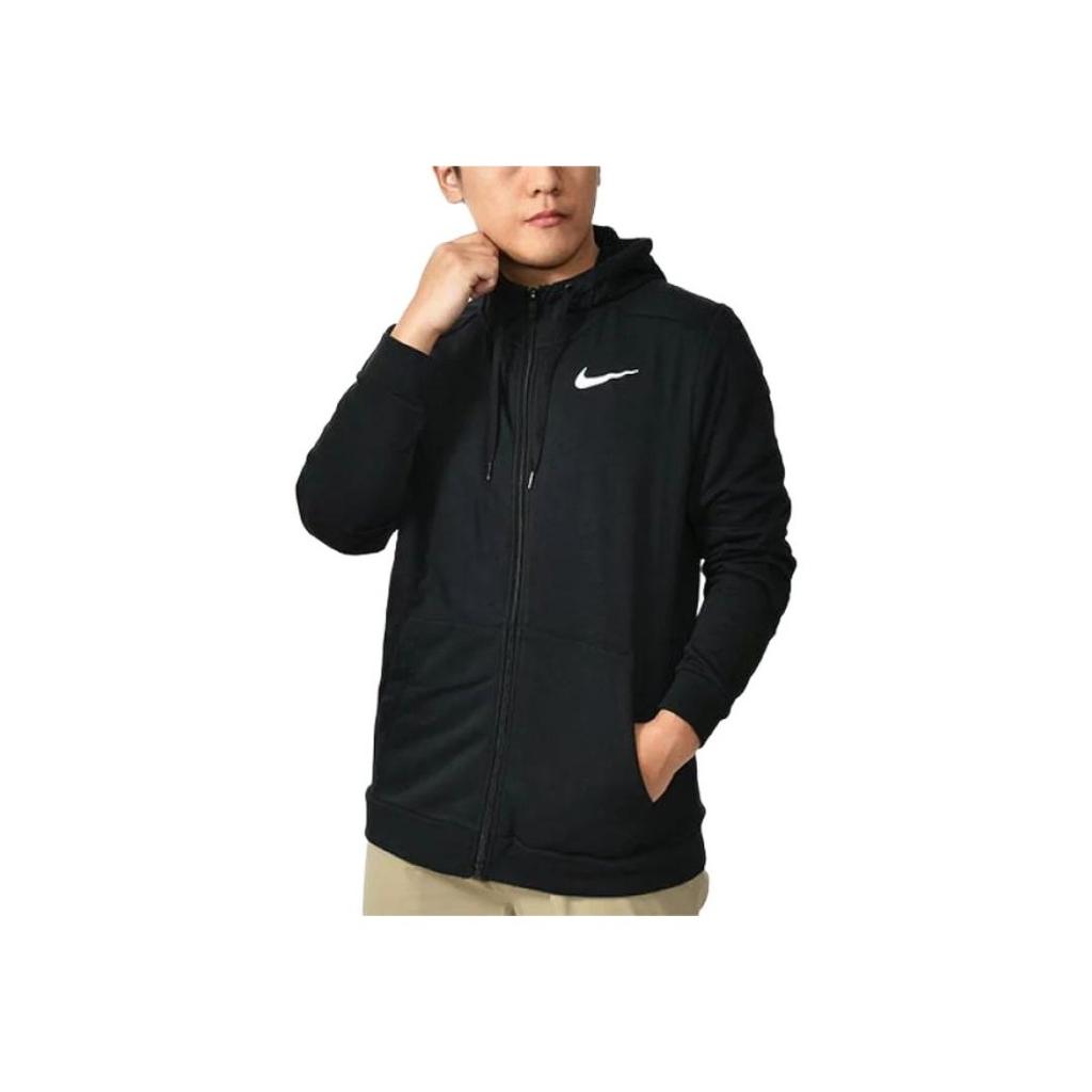 Nike Dry Fleece Full-Zip Hoodie Knit Sweatshirt Men Outerwear Black CZ6377-010