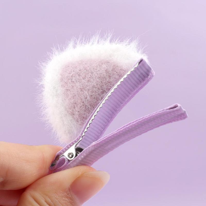 2 ks Dívčí roztomilé měkké plyšové kočičí uši Sponky do vlasů Krásné chlupaté uši Spona do vlasů Sweet Girl Hair Accessories