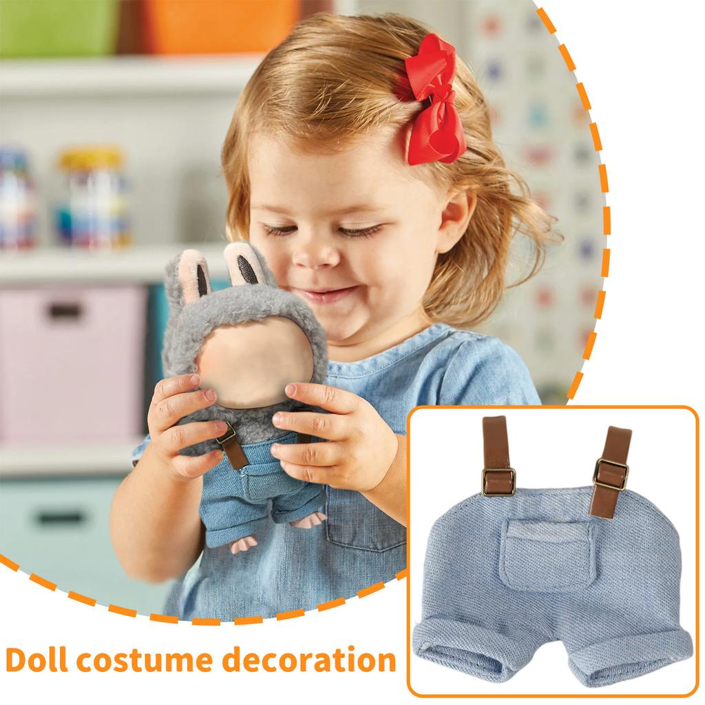 17cm Doll Clothes Overalls Baby Pendant Clothes Suspender Pants Clothes Replacement Trend Gift