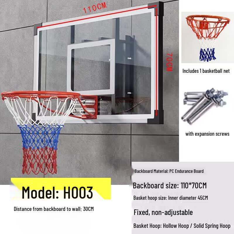 LISM Outdoor Wall-Mounted Basketball Hoop