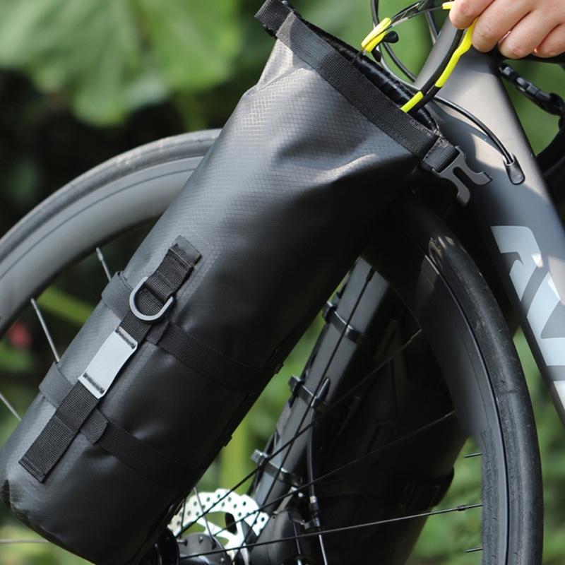 Road Bikes Panniers Bag Waterproofs Bike Front Fork Bag Cycling Front Saddles Bag with Front Bike Rack Cycling Accessories