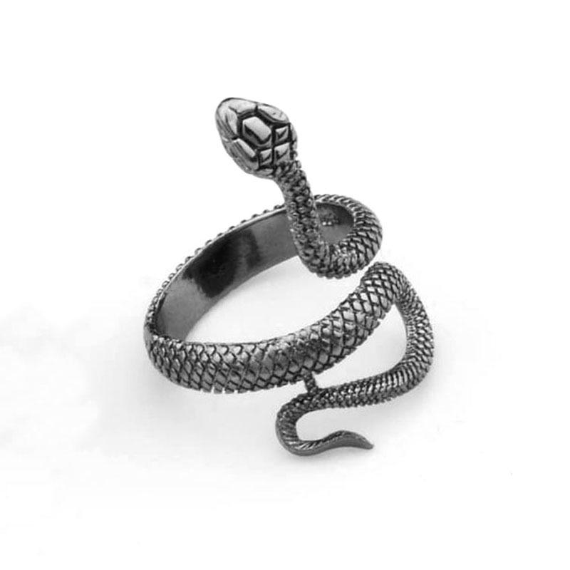 Retro Silver-Plated Spirit Snake Unisex Ring