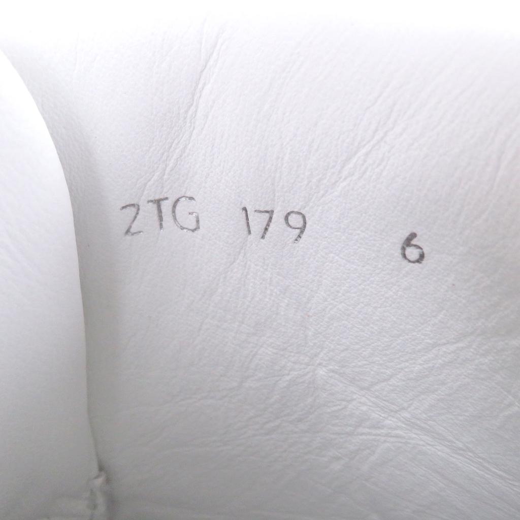 Vynikající PRADA Vysoké tenisky Trojúhelníkové logo bílá kůže Pánské 6 1T638M Použité