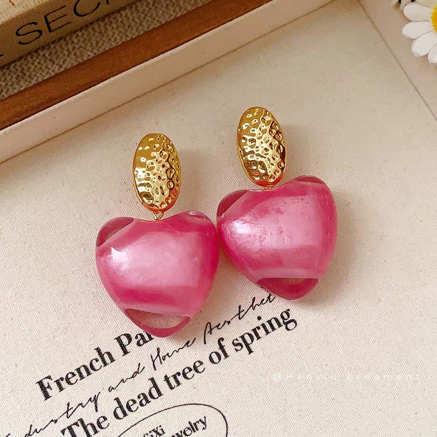 Silver Needle Resin Flower Tassel Earrings: Vintage, Versatile, Light Luxury Fashion Jewelry for Women