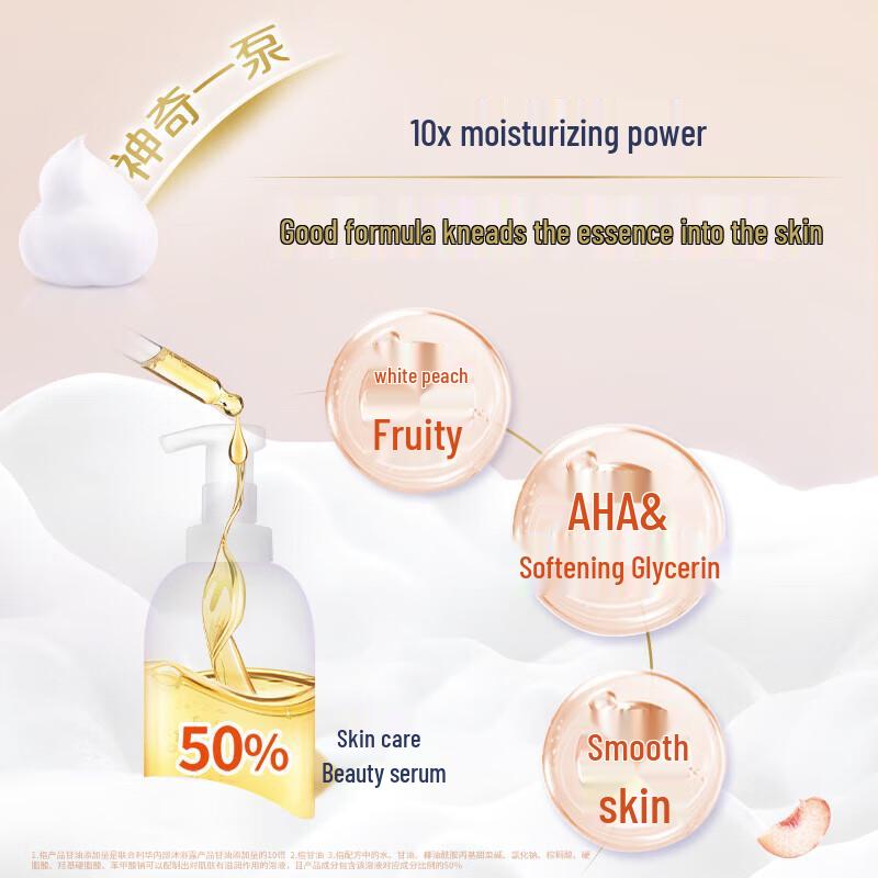 Dove Foamy Shower Foam Sweet Milk & White Peach Duo