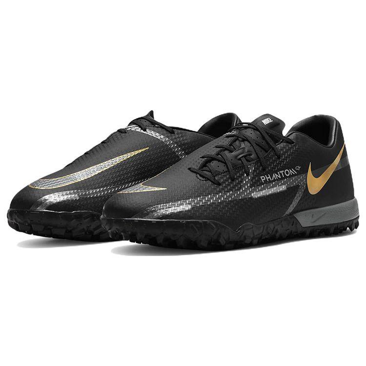 Nike Phantom GT 2 Academy Punta Redonda Cordones TF (Tacos de goma) Césped Artificial para Terreno Duro Antideslizante Duradero Soporte Zapatos de Fútbol DC0803-008