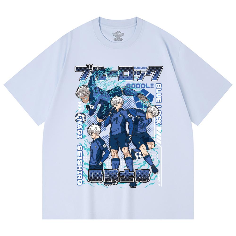 230 Gsm 100% Cotton Blue Lock V3 Print Unisex Heavy Cotton T Shirt