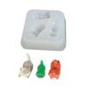 Easy Release Silicone Mold Epoxy Resin Three Cats Pendant Accessories Mould Jewelry Making Tool for Craft Enthusiasts