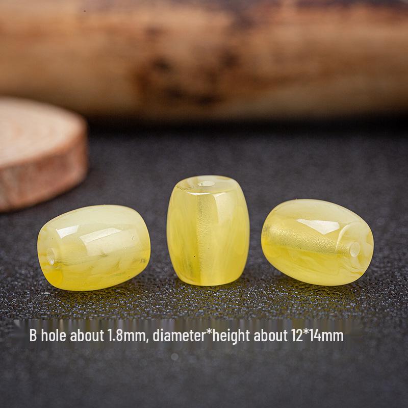 

Белый нефрит Бодхи и бусины из имитации рога антилопы | Янтарные бочкообразные разделительные бусины