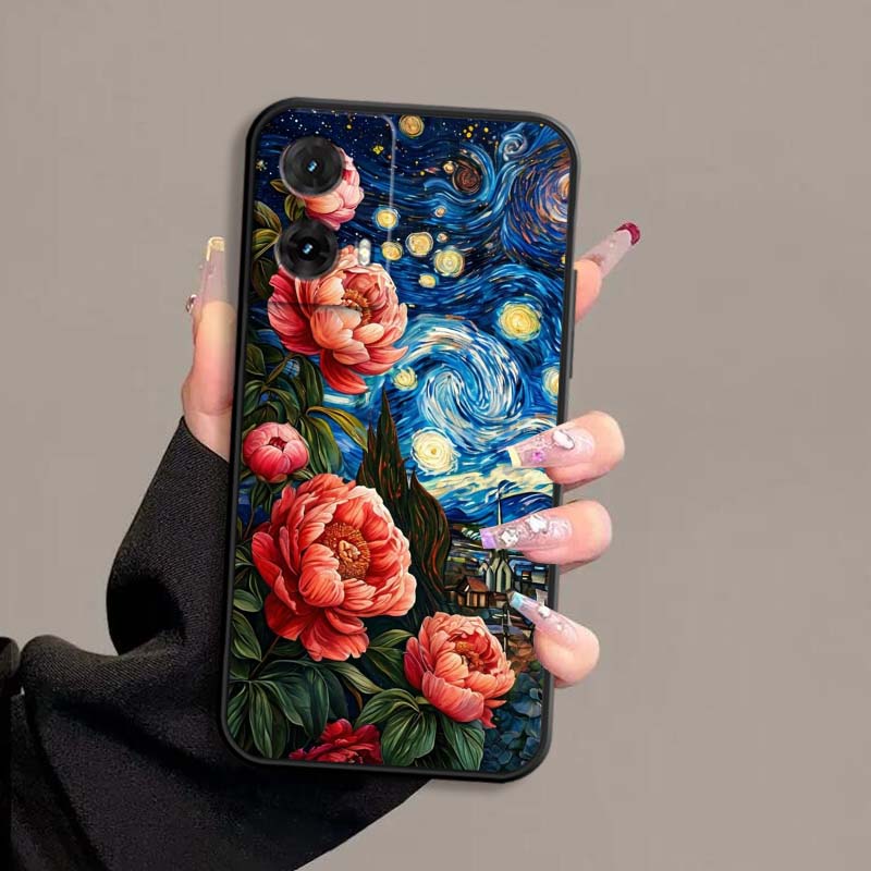 Creative Landscape Patterns For Motorola G85 Edge 50 G24 G35 G14 G04 40 G72 G34 G G54 G13 G32 5G Black Phone Case