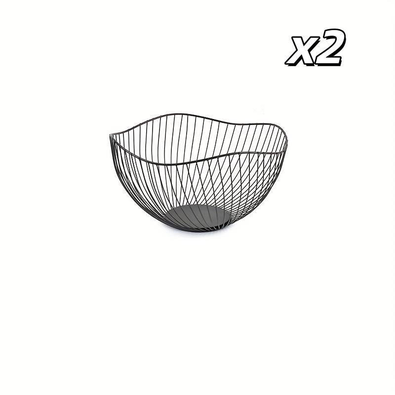

2pcs/Iron Fruit Basket Kitchen Storage Basket Household Storage Basket Simple Modern Fruit Basket