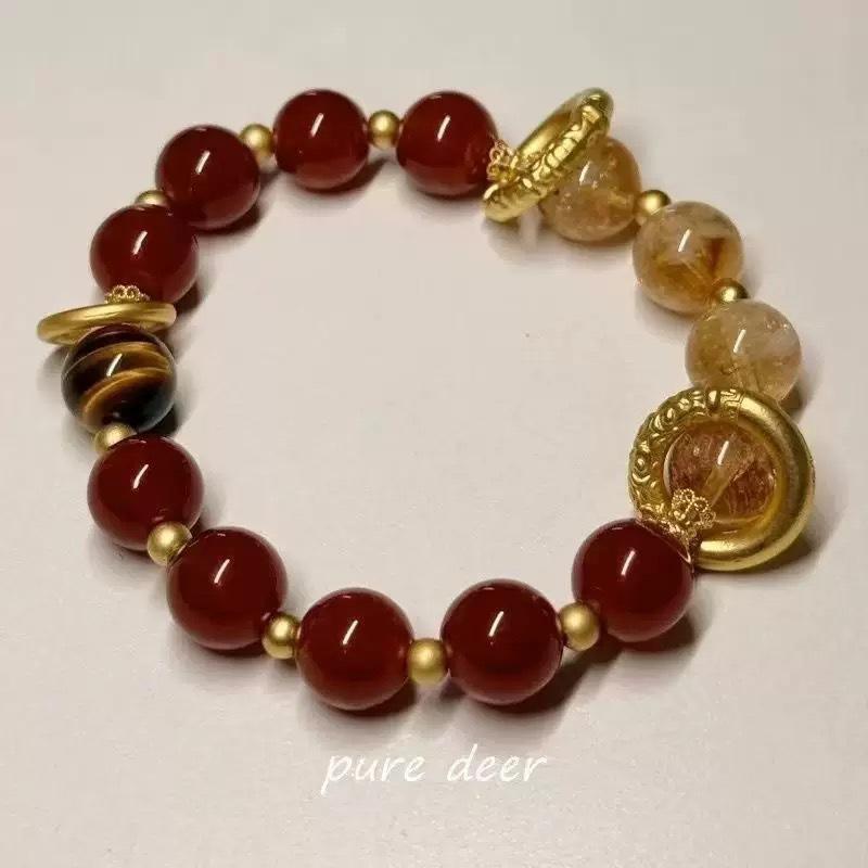 

Новый китайский имитация тигрового глаза бисерный браслет женский новый ретро браслет нишевый высококлассный изысканный ювелирный