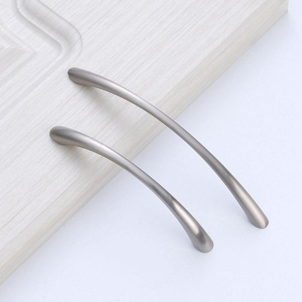 Electroplating Art Arc Shape Solid Doorknob Bedroom Furniture Drawer Handles Cabinet Door Handle