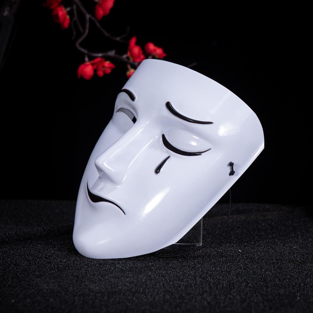 Halloween Adult Mask, Sadness, Joy, Crying and Laughing Mask, Heavenly Official Blessing, White Wuxiang Anime COS Performance Props