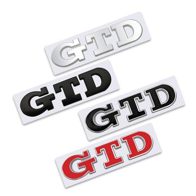 3D Metal GTD Logo Rear Boot Trunk Emblem Badge Decals for V/W Polo Golf 5 6 7 CC Passat Jetta MK4 MK5 MK6 Car Styling Stickers