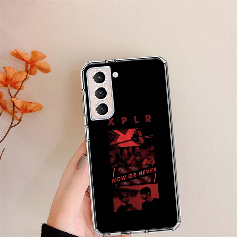 Sam and Colby XPLR Clear Phone Cases for Samsung S26 Ultra Galaxy S25 Edge S24 S23 FE S21 Plus S20 S22 S10 Cover Patterned Compa