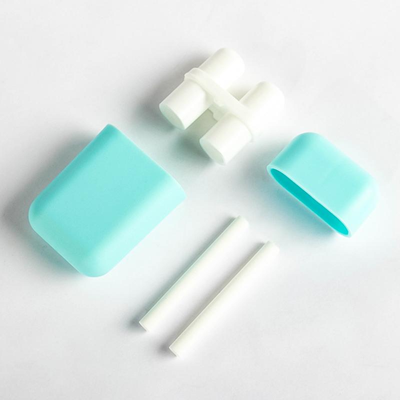 10 Stück Naseninhalator-Stift mit Doppelbohrungsdesign Leere Tube Kleine Nasenröhrchen Inhalator Kunststoff Vermeiden Schläfrigkeit Gerät Leere Tube