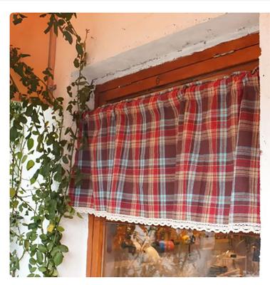 Cortinas de janela xadrez Buffalo Check, decoração de tratamento de janela com design de fazenda vermelho e preto, cortinas de bolso para vara, sanefas para cozinha